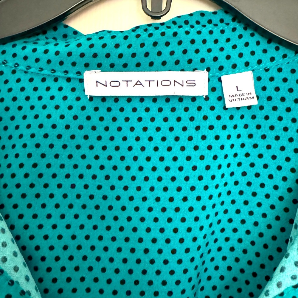 Women’s Button Down Shirt/ Size L/ Color Blue - Picture 6 of 7